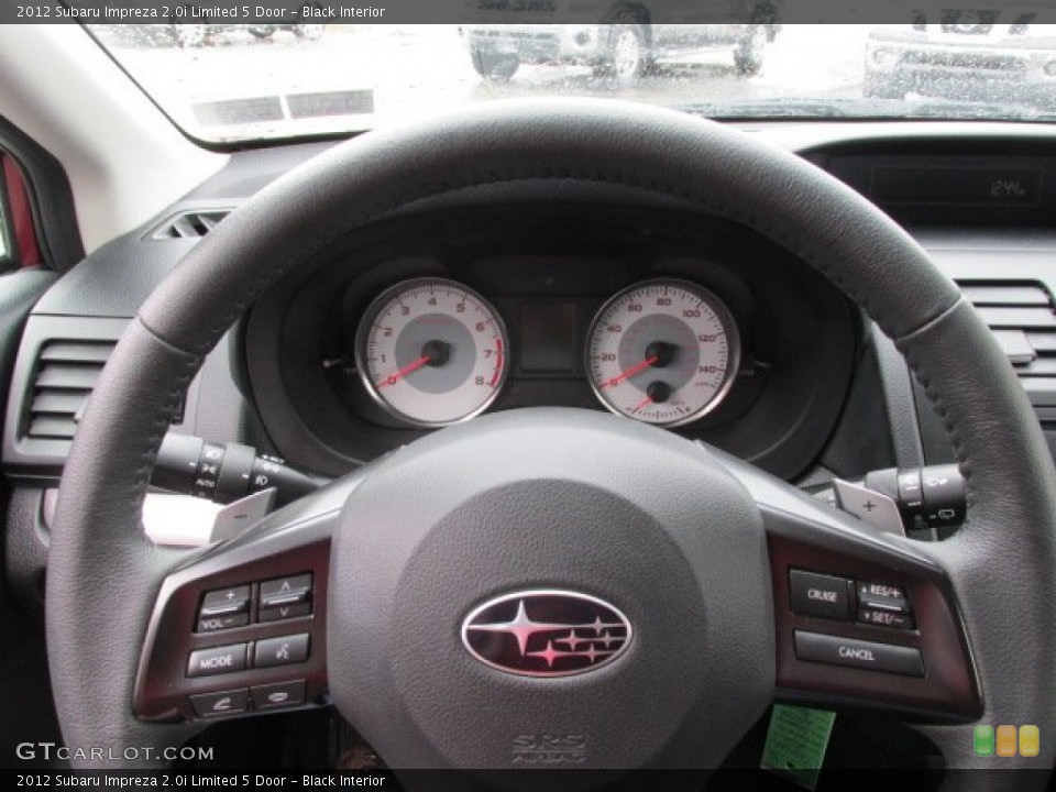 Black Interior Steering Wheel for the 2012 Subaru Impreza 2.0i Limited 5 Door #79050934