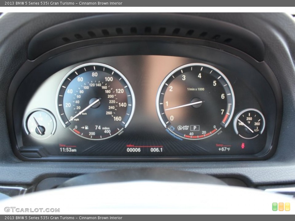 Cinnamon Brown Interior Gauges for the 2013 BMW 5 Series 535i Gran Turismo #79051828
