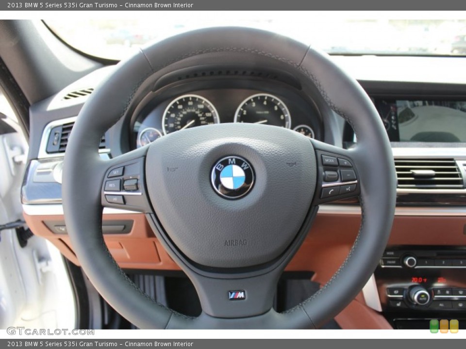 Cinnamon Brown Interior Steering Wheel for the 2013 BMW 5 Series 535i Gran Turismo #79051837