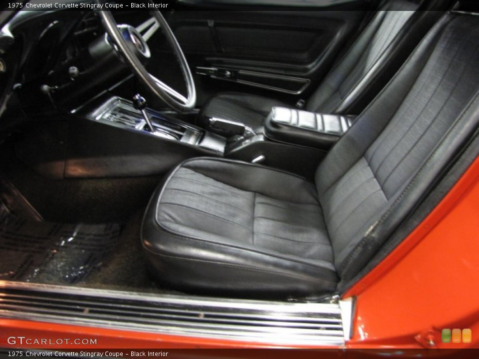 Black 1975 Chevrolet Corvette Interiors