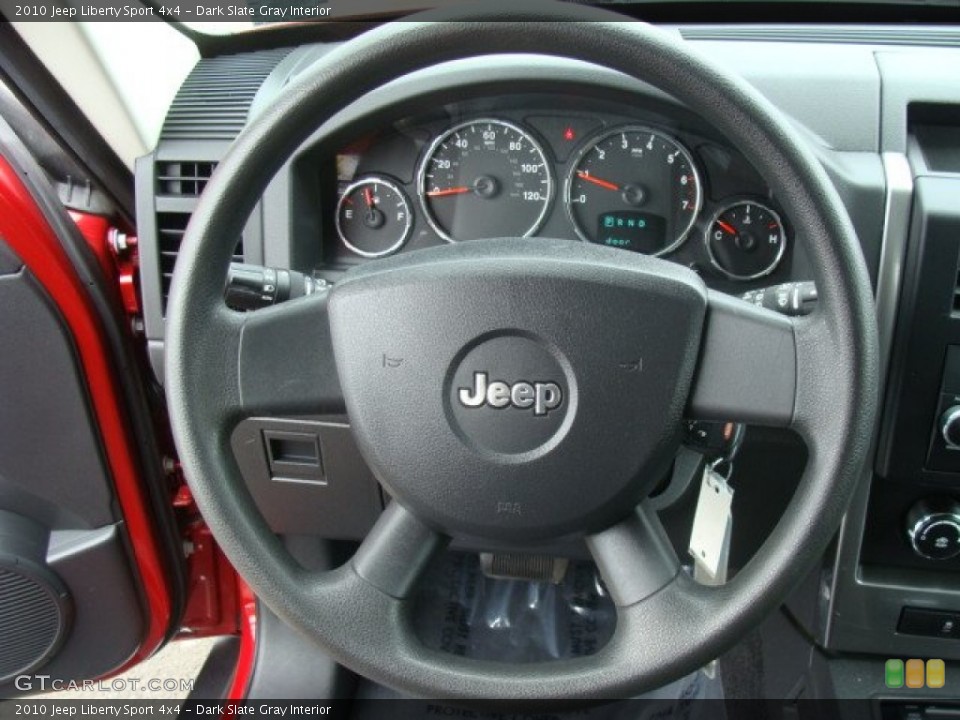 Dark Slate Gray Interior Steering Wheel for the 2010 Jeep Liberty Sport 4x4 #79052605
