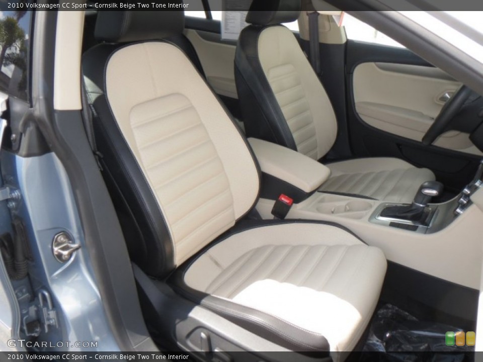 Cornsilk Beige Two Tone Interior Front Seat for the 2010 Volkswagen CC Sport #79061682
