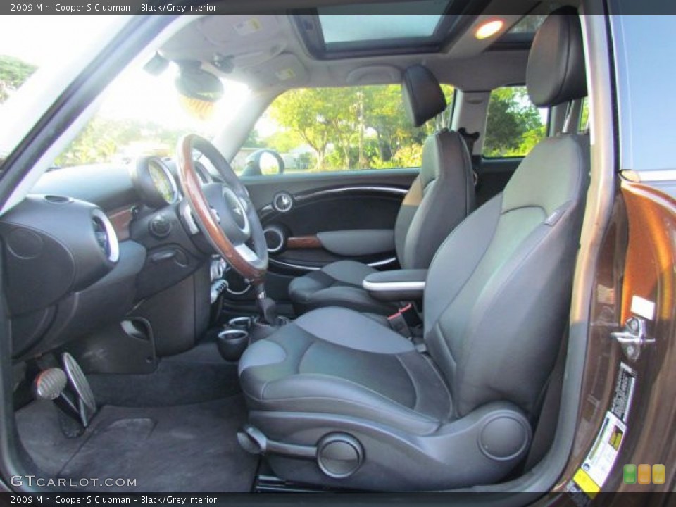 Black/Grey Interior Front Seat for the 2009 Mini Cooper S Clubman #79062829