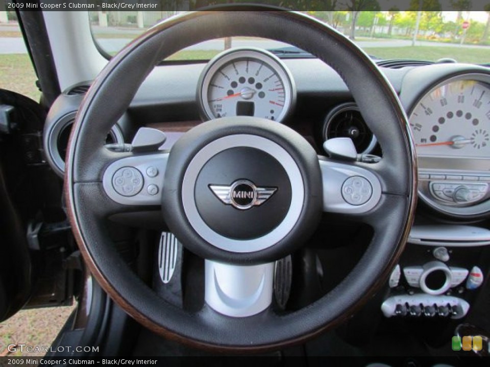 Black/Grey Interior Steering Wheel for the 2009 Mini Cooper S Clubman #79063064