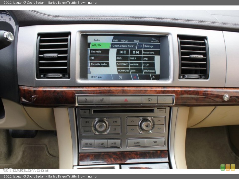 Barley Beige/Truffle Brown Interior Controls for the 2011 Jaguar XF Sport Sedan #79063333