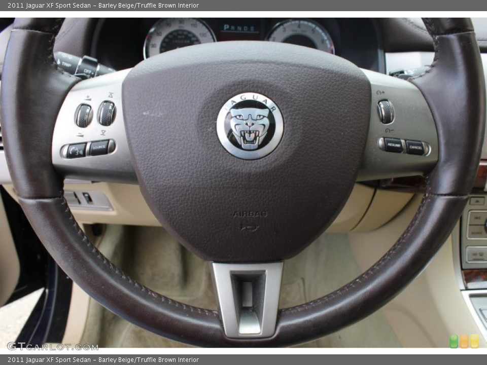 Barley Beige/Truffle Brown Interior Controls for the 2011 Jaguar XF Sport Sedan #79063456