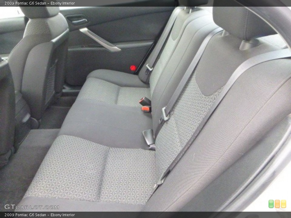 Ebony Interior Rear Seat for the 2009 Pontiac G6 Sedan #79065068