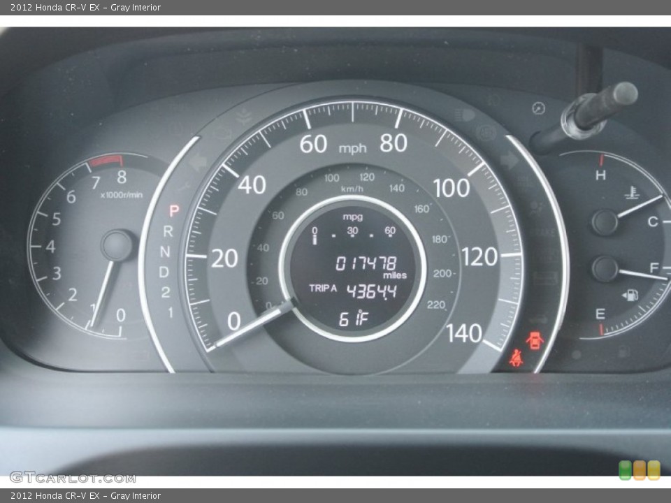 Gray Interior Gauges for the 2012 Honda CR-V EX #79066072