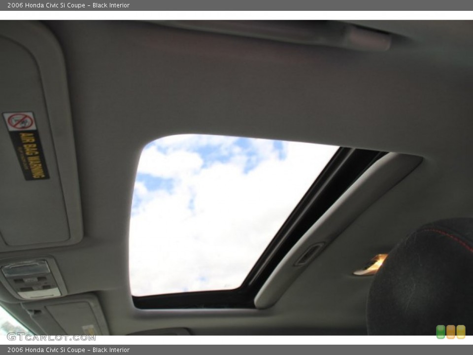 Black Interior Sunroof for the 2006 Honda Civic Si Coupe #79070194