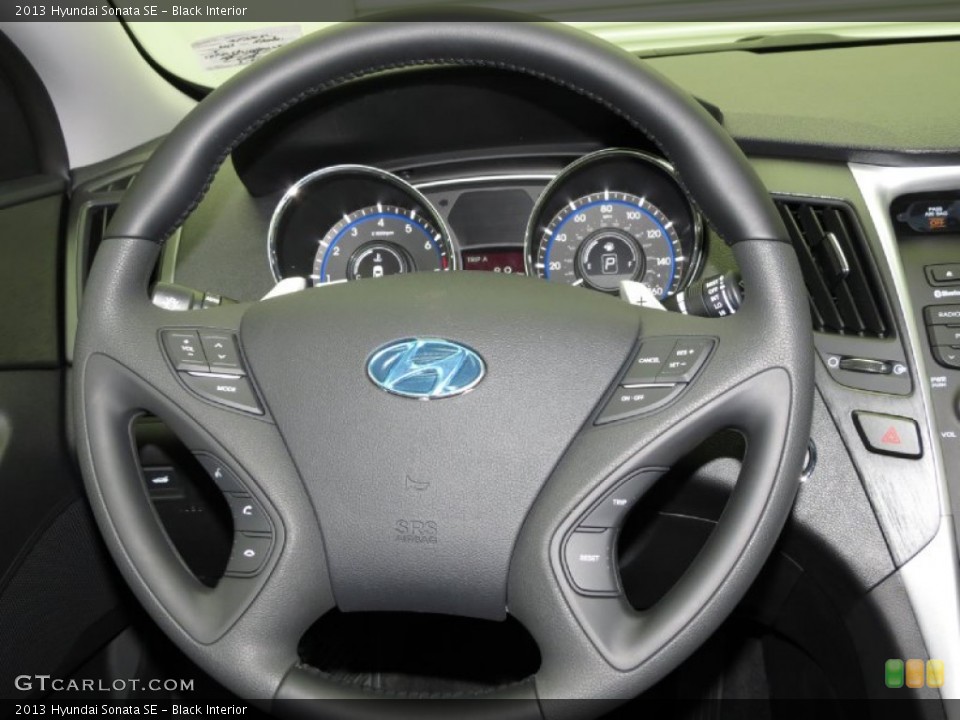 Black Interior Steering Wheel for the 2013 Hyundai Sonata SE #79076065