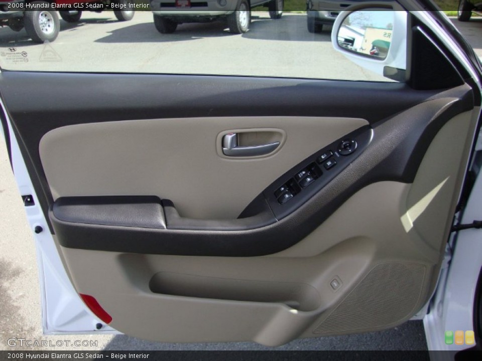 Beige Interior Door Panel for the 2008 Hyundai Elantra GLS Sedan #79077694