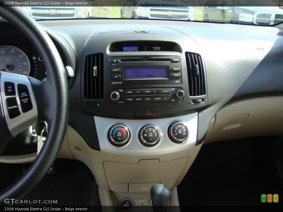 Beige Interior Controls for the 2008 Hyundai Elantra GLS Sedan #79077799