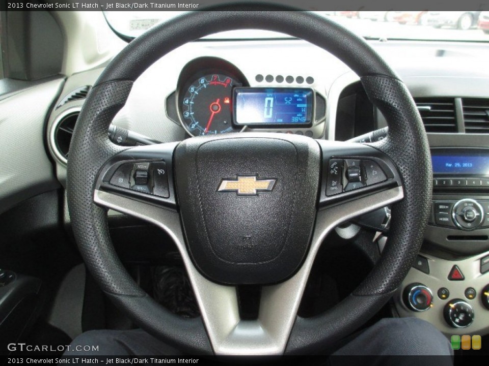 Jet Black/Dark Titanium Interior Steering Wheel for the 2013 Chevrolet Sonic LT Hatch #79080735