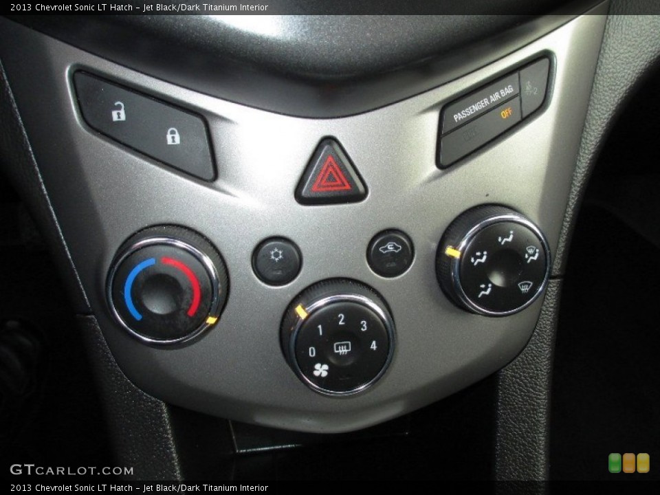 Jet Black/Dark Titanium Interior Controls for the 2013 Chevrolet Sonic LT Hatch #79080775