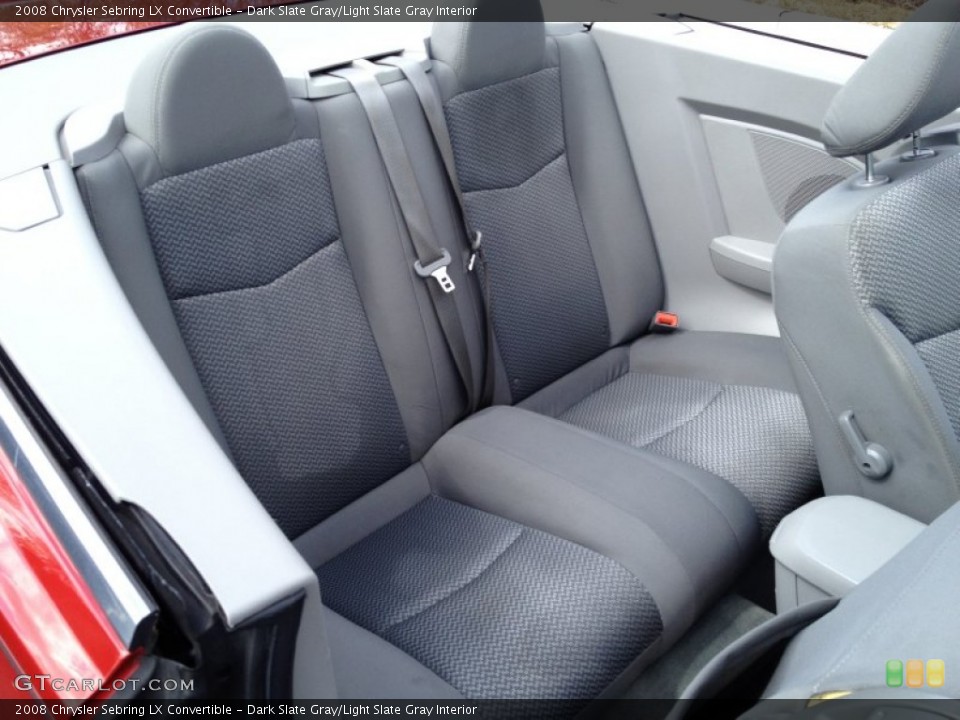 Dark Slate Gray/Light Slate Gray Interior Rear Seat for the 2008 Chrysler Sebring LX Convertible #79081010