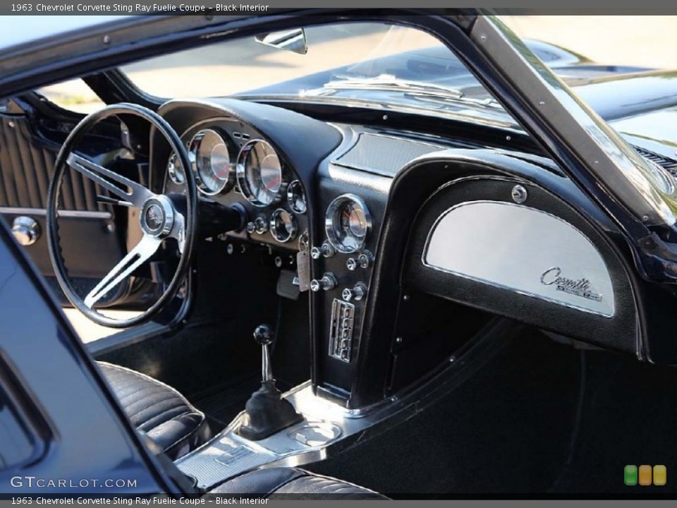 Black Interior Dashboard for the 1963 Chevrolet Corvette Sting Ray Fuelie Coupe #79081325