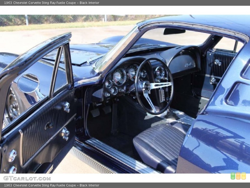 Black 1963 Chevrolet Corvette Interiors