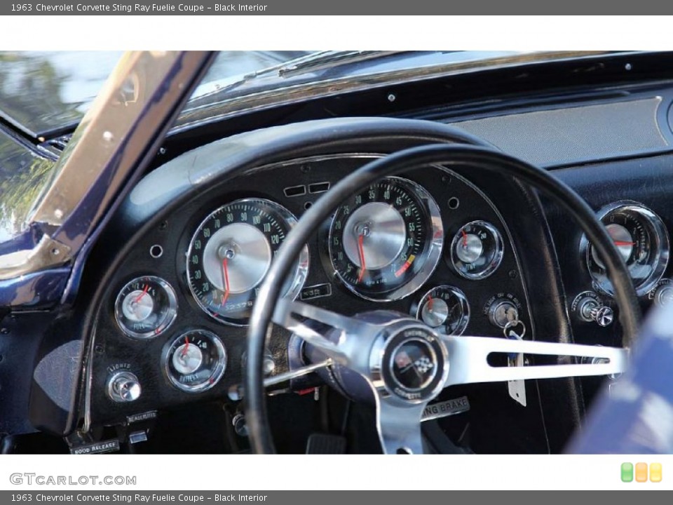 Black Interior Gauges for the 1963 Chevrolet Corvette Sting Ray Fuelie Coupe #79081627