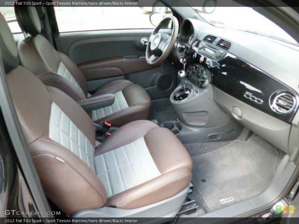 Sport Tessuto Marrone/Nero (Brown/Black) Interior Photo for the 2012 Fiat 500 Sport #79082806