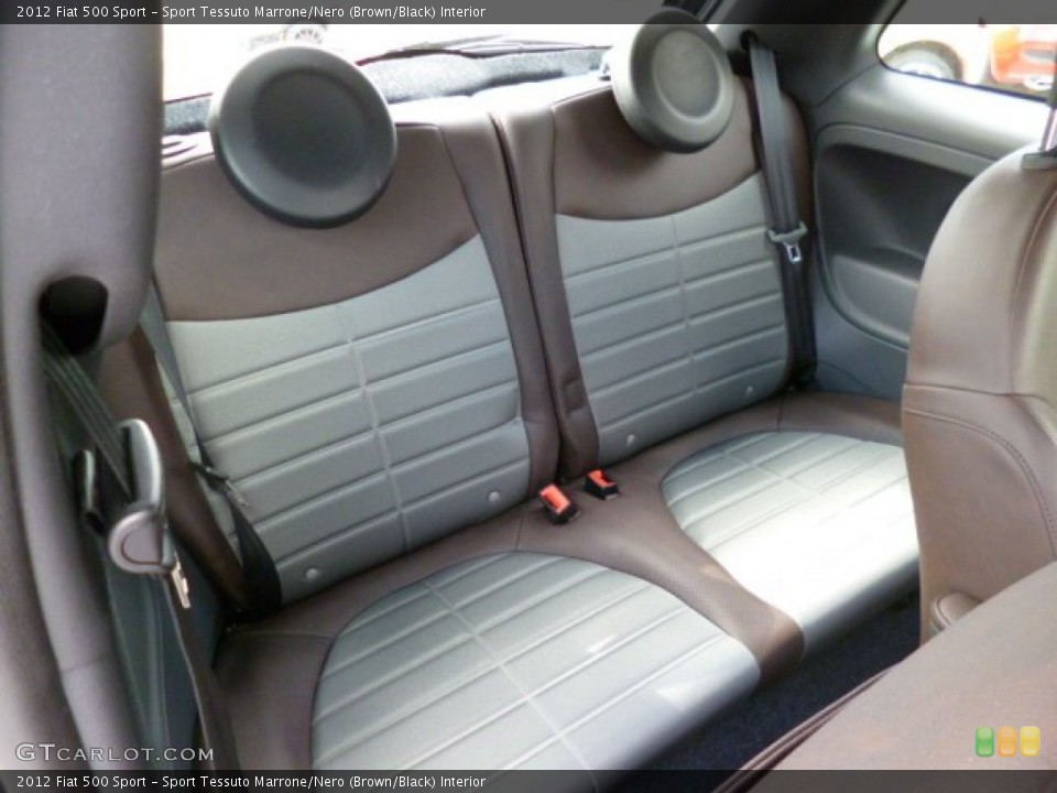 Sport Tessuto Marrone/Nero (Brown/Black) Interior Rear Seat for the 2012 Fiat 500 Sport #79082822