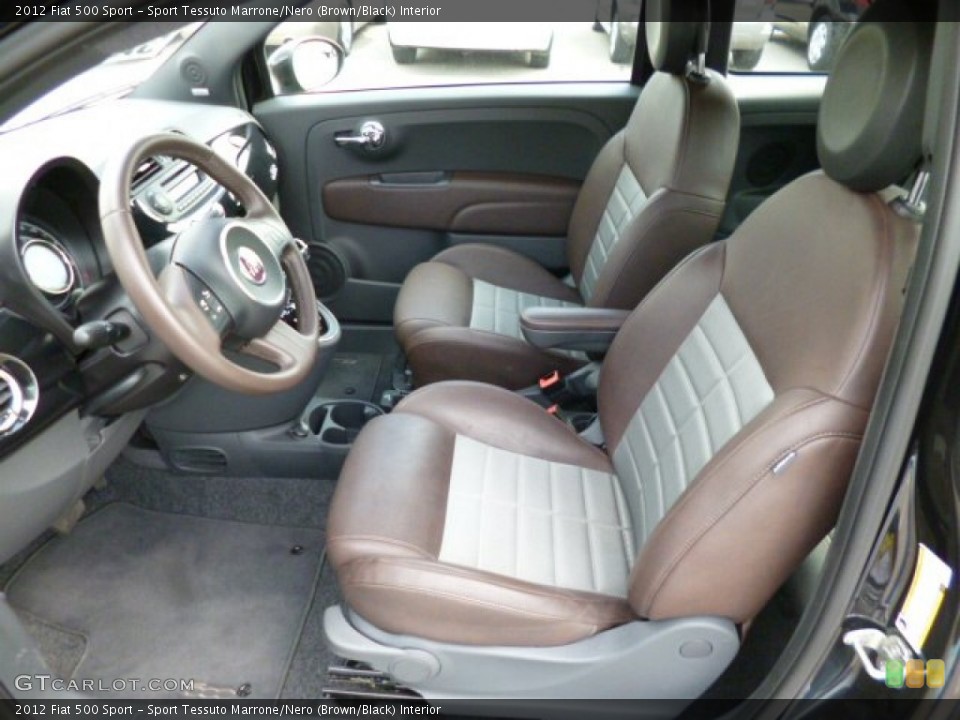 Sport Tessuto Marrone/Nero (Brown/Black) Interior Photo for the 2012 Fiat 500 Sport #79082861