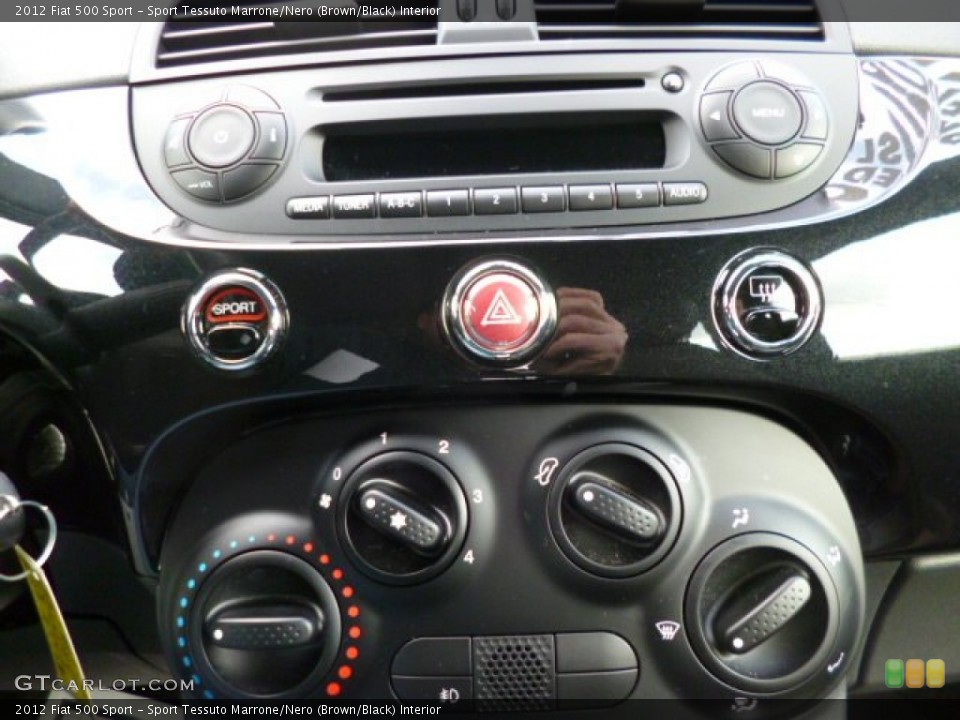 Sport Tessuto Marrone/Nero (Brown/Black) Interior Controls for the 2012 Fiat 500 Sport #79082929