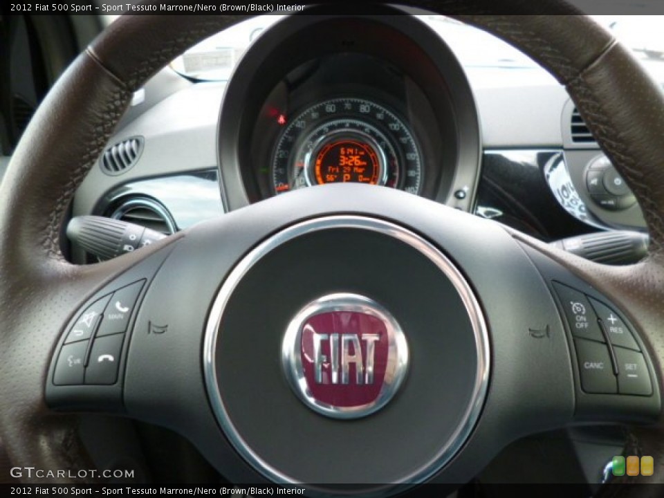Sport Tessuto Marrone/Nero (Brown/Black) Interior Controls for the 2012 Fiat 500 Sport #79082980