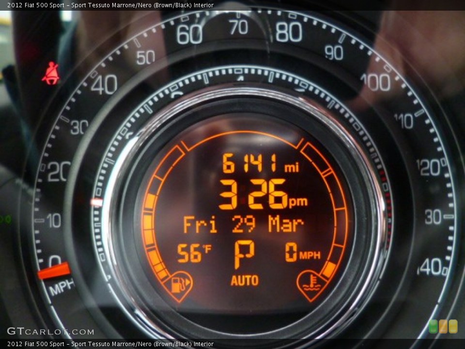 Sport Tessuto Marrone/Nero (Brown/Black) Interior Gauges for the 2012 Fiat 500 Sport #79083002