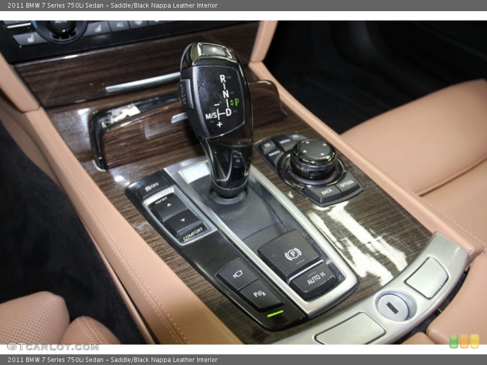 Saddle/Black Nappa Leather Interior Transmission for the 2011 BMW 7 Series 750Li Sedan #79084078