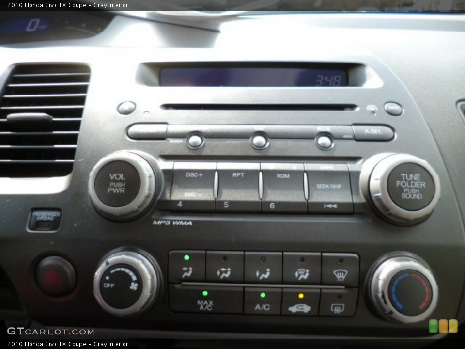 Gray Interior Controls for the 2010 Honda Civic LX Coupe #79084156