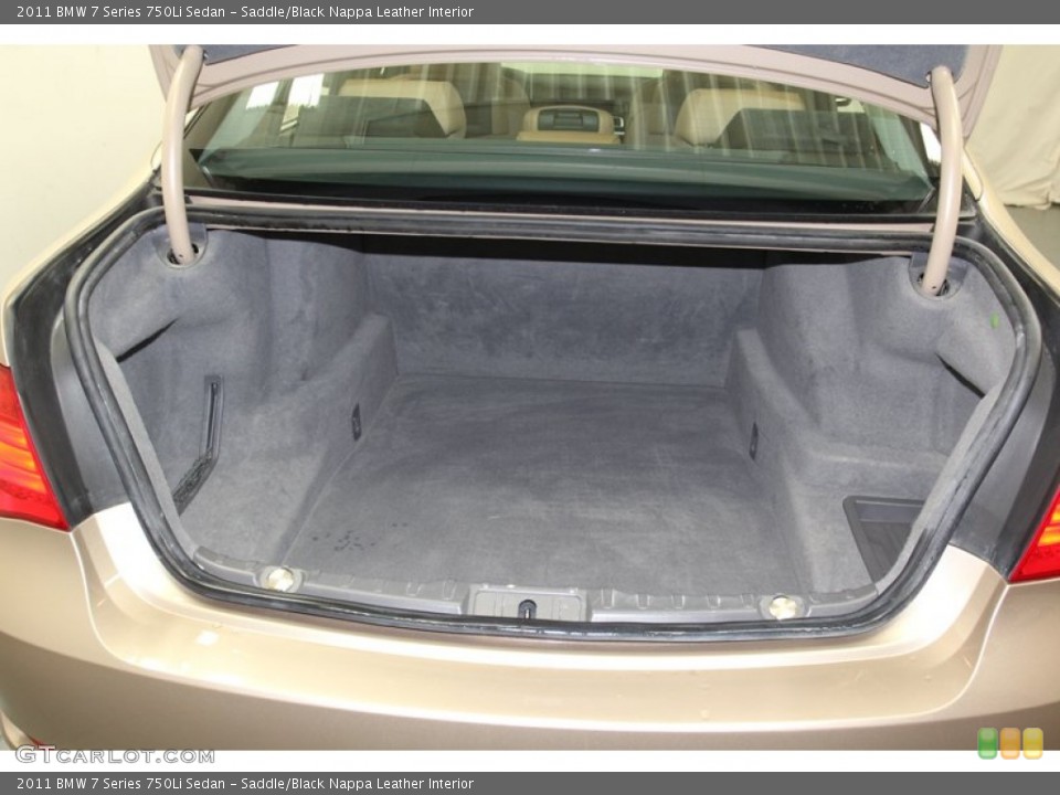 Saddle/Black Nappa Leather Interior Trunk for the 2011 BMW 7 Series 750Li Sedan #79084376