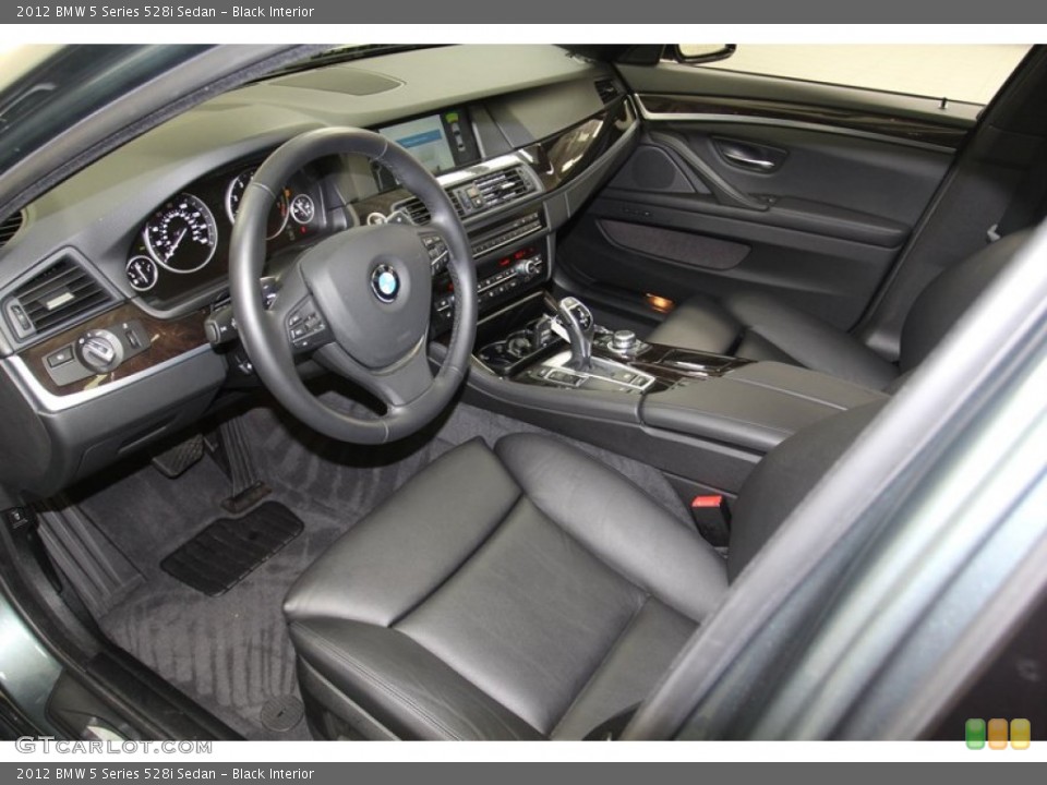 Black Interior Prime Interior for the 2012 BMW 5 Series 528i Sedan #79084877