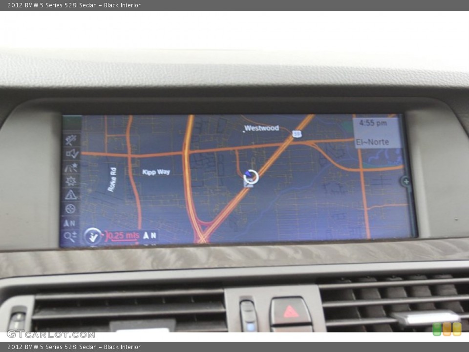 Black Interior Navigation for the 2012 BMW 5 Series 528i Sedan #79085054