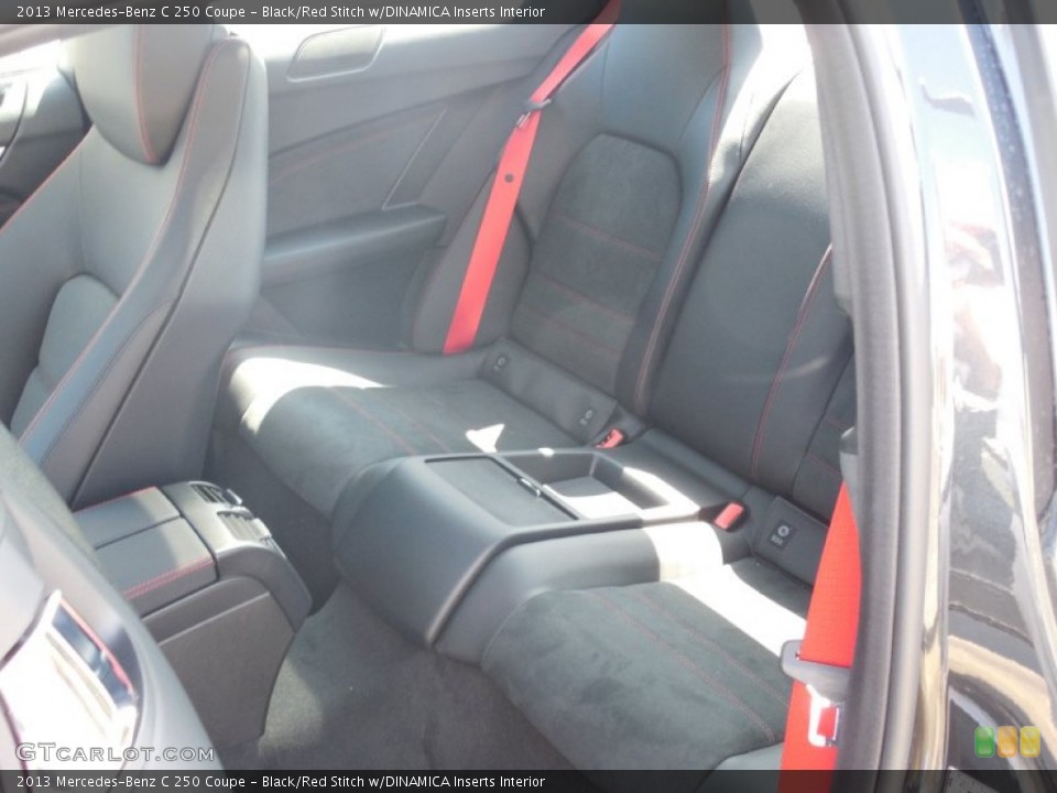 Black/Red Stitch w/DINAMICA Inserts Interior Rear Seat for the 2013 Mercedes-Benz C 250 Coupe #79086898