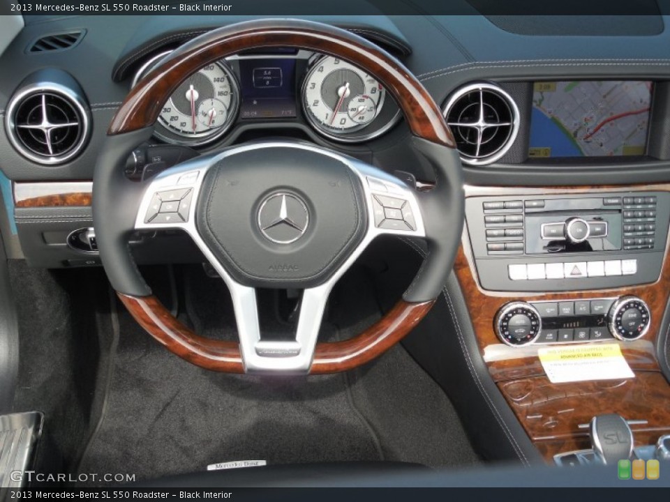 Black Interior Steering Wheel for the 2013 Mercedes-Benz SL 550 Roadster #79087111