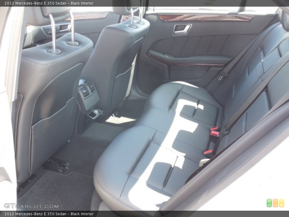Black Interior Rear Seat for the 2013 Mercedes-Benz E 350 Sedan #79089199