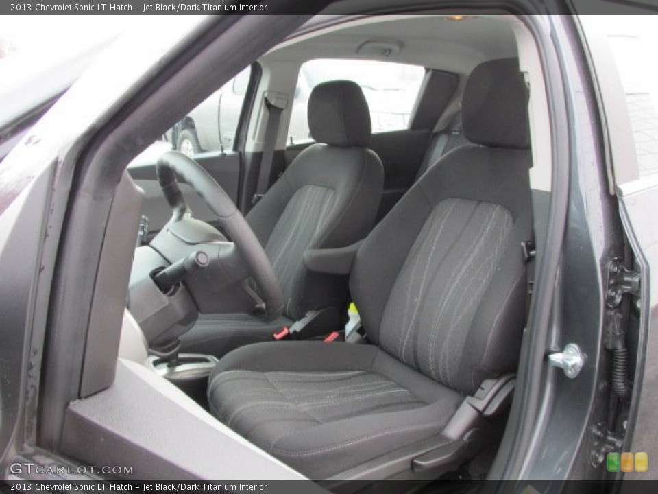 Jet Black/Dark Titanium Interior Front Seat for the 2013 Chevrolet Sonic LT Hatch #79090522