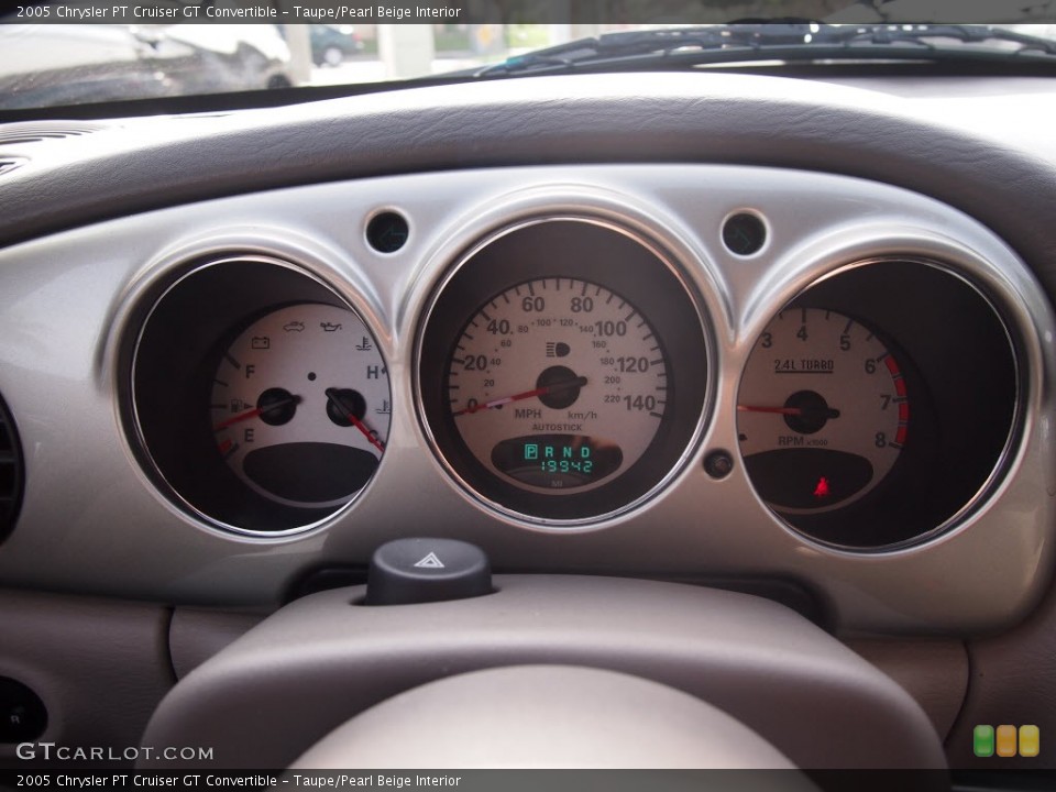 Taupe/Pearl Beige Interior Gauges for the 2005 Chrysler PT Cruiser GT Convertible #79092604
