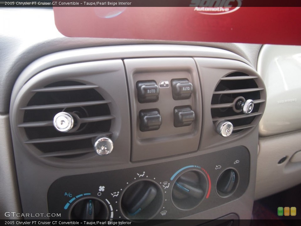 Taupe/Pearl Beige Interior Controls for the 2005 Chrysler PT Cruiser GT Convertible #79092666