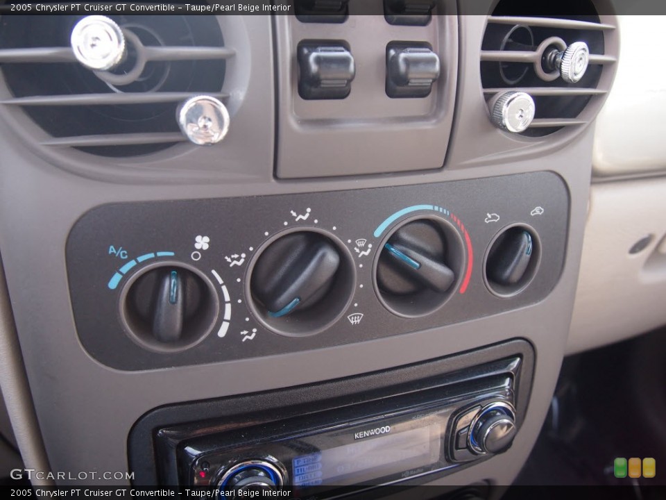 Taupe/Pearl Beige Interior Controls for the 2005 Chrysler PT Cruiser GT Convertible #79092685