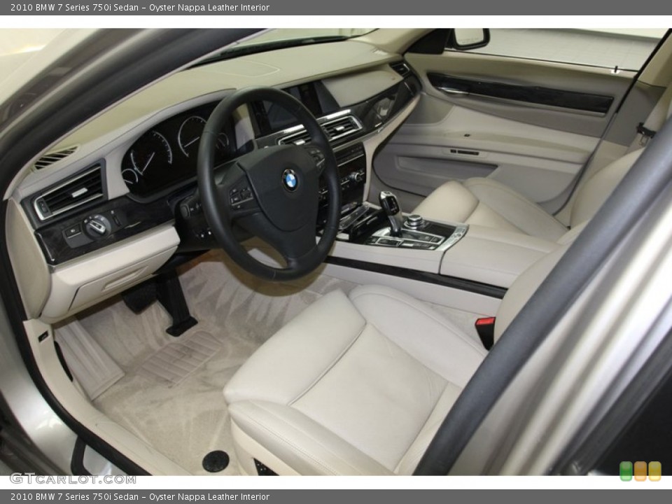 Oyster Nappa Leather Interior Prime Interior for the 2010 BMW 7 Series 750i Sedan #79094661