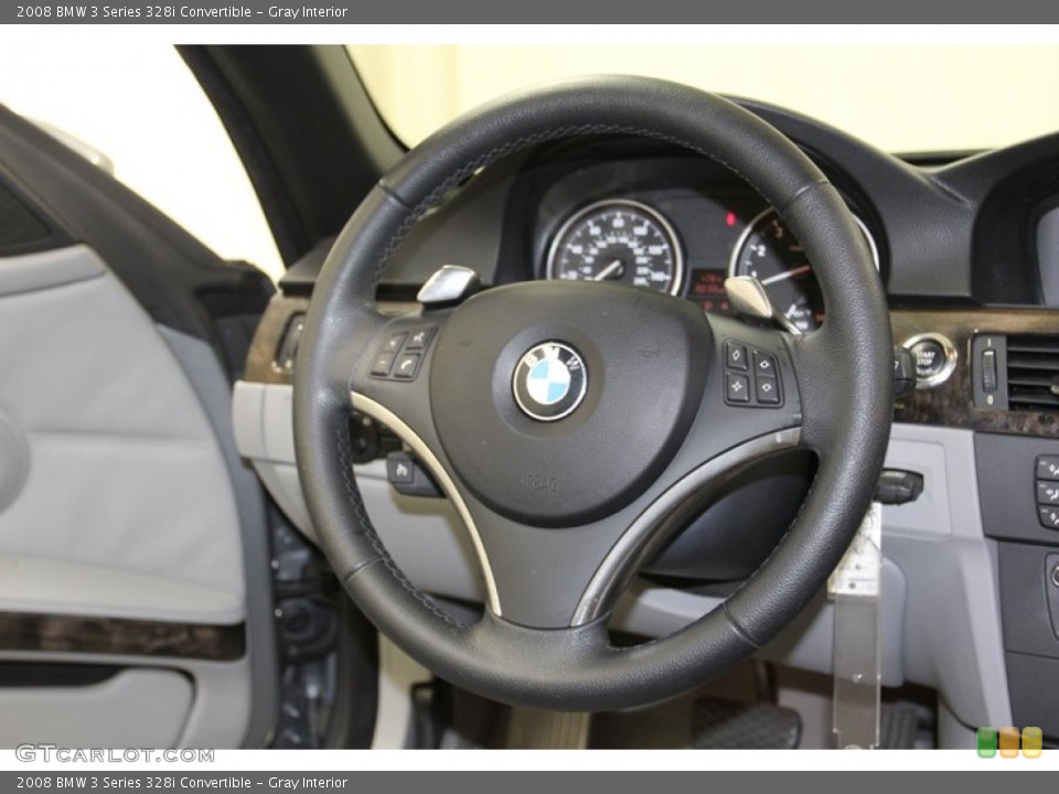 Gray Interior Steering Wheel for the 2008 BMW 3 Series 328i Convertible #79095994