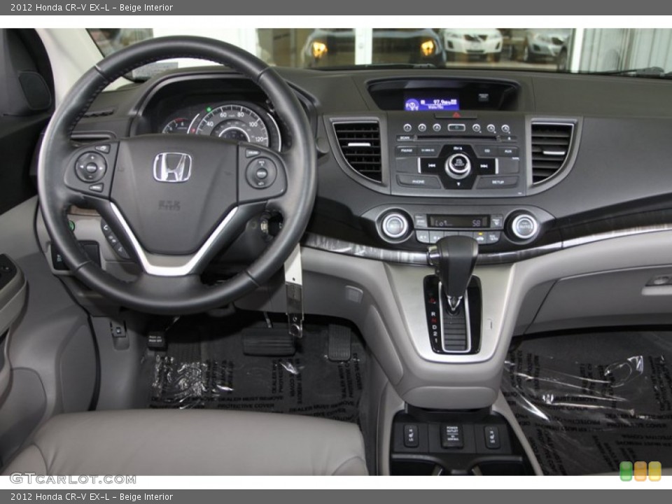 Beige Interior Dashboard for the 2012 Honda CR-V EX-L #79096796