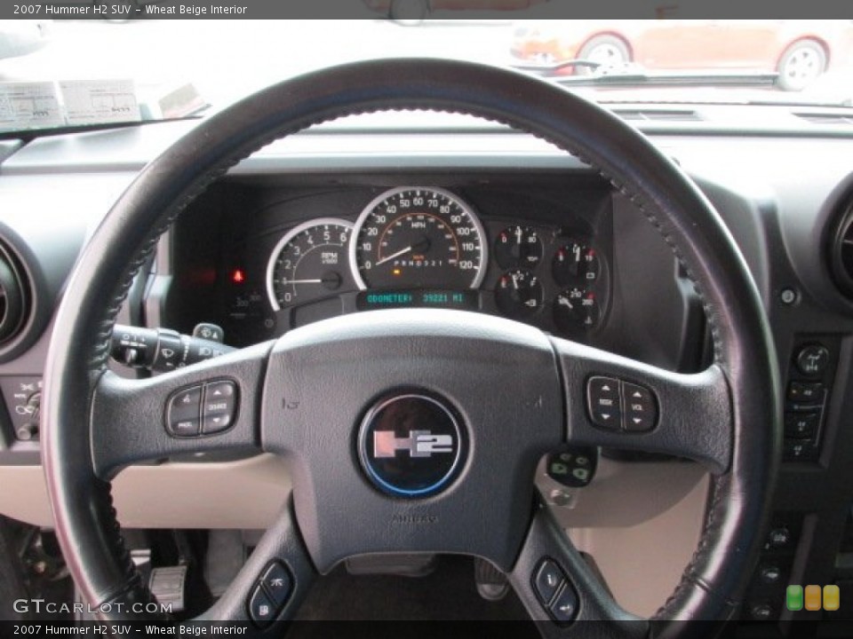 Wheat Beige Interior Steering Wheel for the 2007 Hummer H2 SUV #79096896