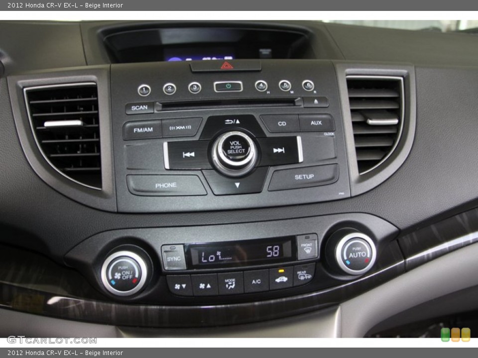 Beige Interior Controls for the 2012 Honda CR-V EX-L #79096977