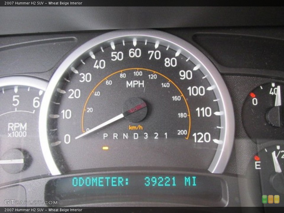 Wheat Beige Interior Gauges for the 2007 Hummer H2 SUV #79096983