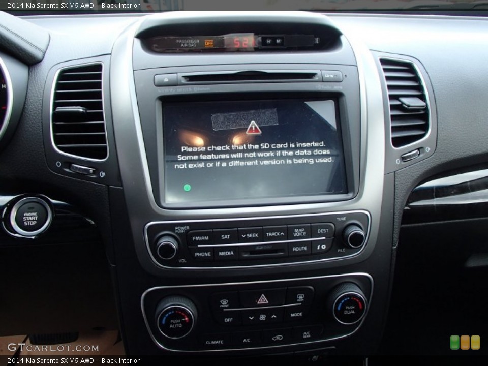 Black Interior Controls for the 2014 Kia Sorento SX V6 AWD #79097624