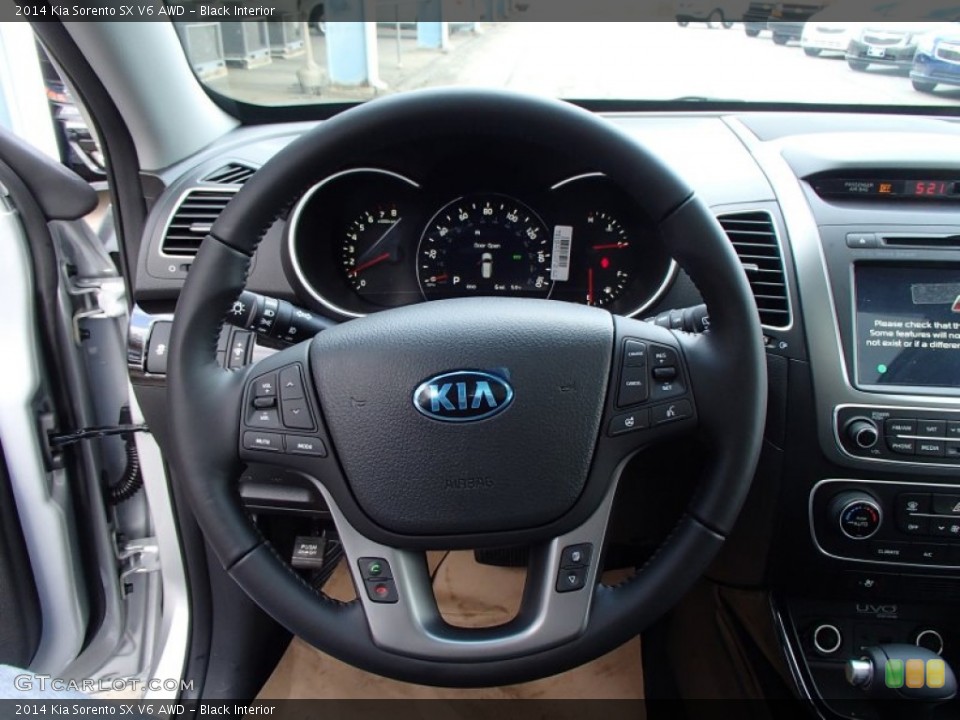 Black Interior Steering Wheel for the 2014 Kia Sorento SX V6 AWD #79097677
