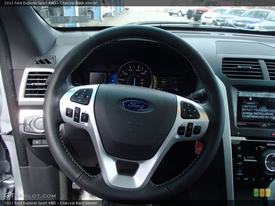 Charcoal Black Interior Steering Wheel for the 2013 Ford Explorer Sport 4WD #79100236