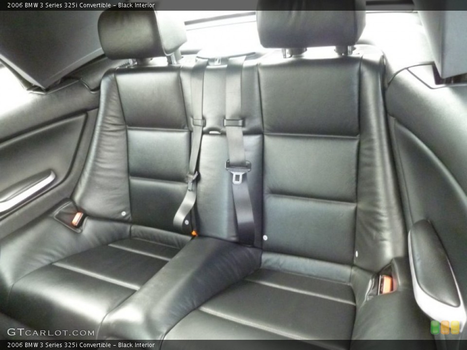 Black Interior Rear Seat for the 2006 BMW 3 Series 325i Convertible #79103494